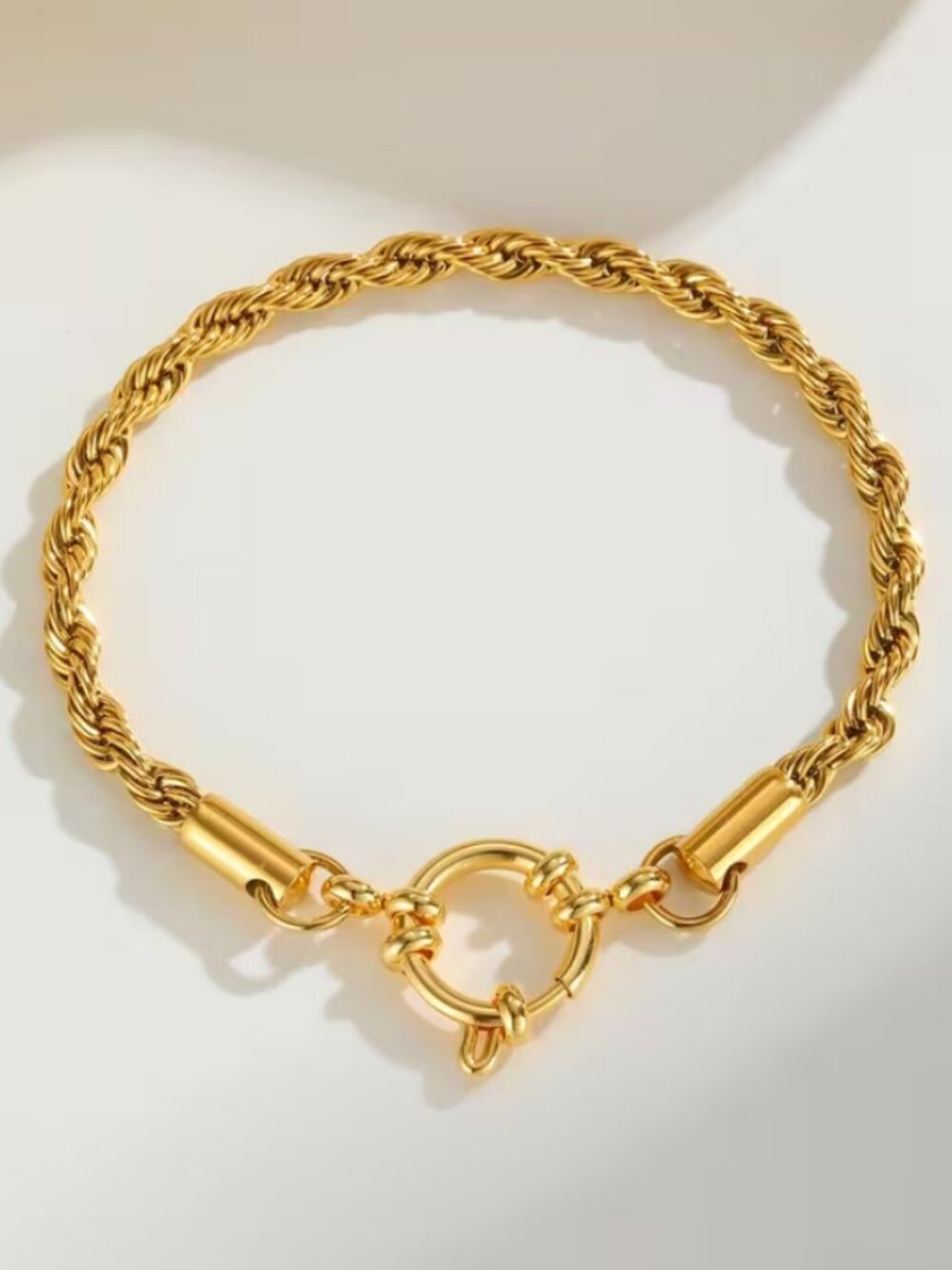 14K Gold Womens 7" Modern Chain Link Style Bracelet New 14 K Silver 7in Jewelry